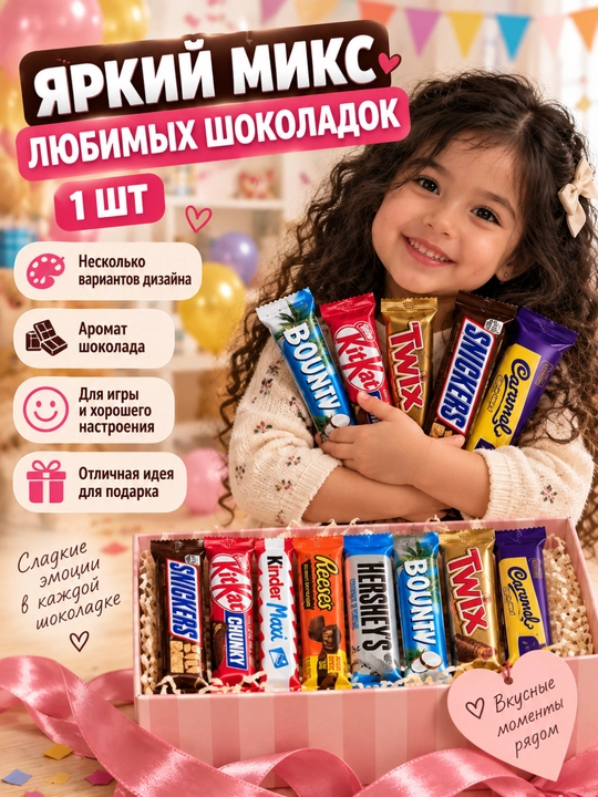 Антистресс сквиш, 20 см, в форме шоколадного батончика, мягкая игрушка-антистресс