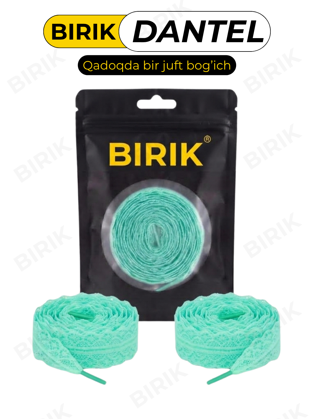 Dantel bog'ich 30 mm 100 sm krossovka uchun — ochiq to'qima, chiroyli bantik, BIRIK DANTEL