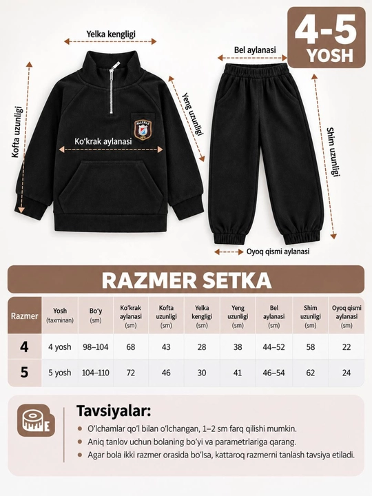 O‘g‘il bolalar uchun 2 qismli sport kiyim to‘plami, zamonaviy model dvoyka