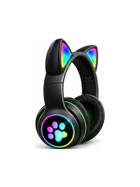 Simsiz Bluetooth quloqchinlar STN-28, yoritiladigan mushuk quloqlari bilan
