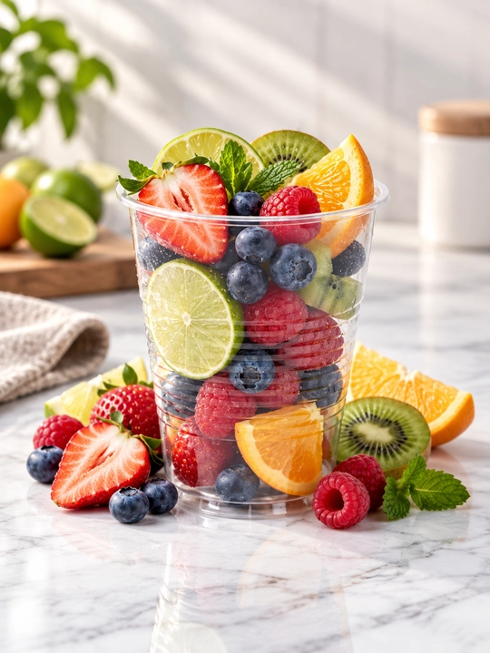 Bir martalik plastik stakanlar 200 ml, ichimliklar uchun shaffof va qulay