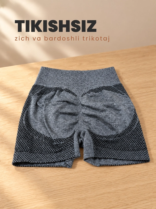 Ayollar uchun fitnes shortlari, yuqori belbog'li velosipedkalar, tortib turuvchi tikishsiz