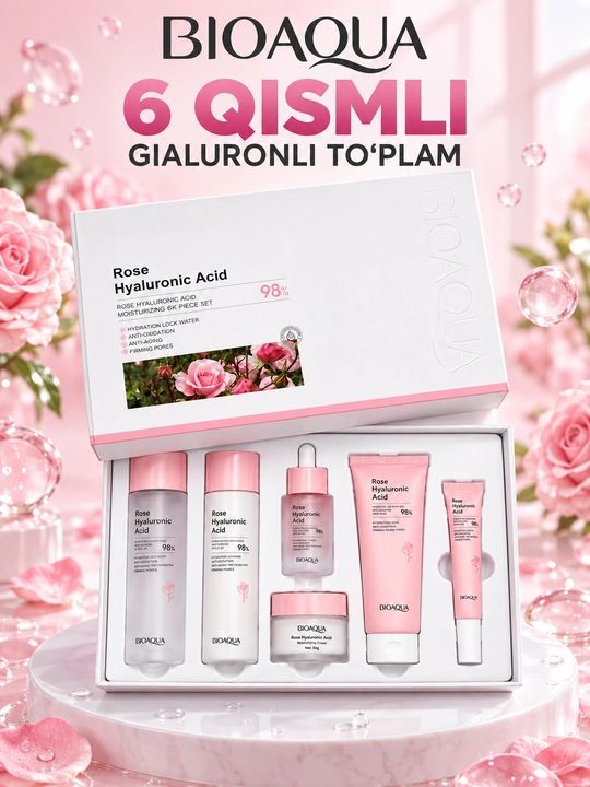SADOER 6 in 1 yuz parvarishi to‘plami – Avocado. Snail. Collagen. Vitamin E