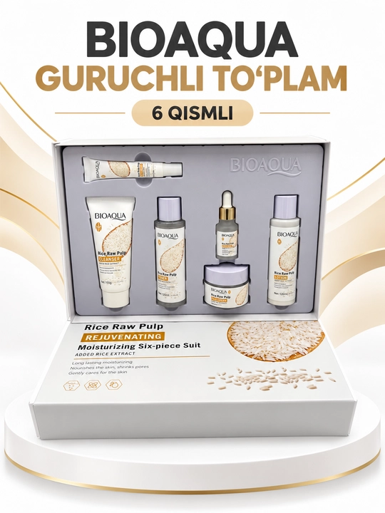 SADOER 6 in 1 yuz parvarishi to‘plami – Avocado. Snail. Collagen. Vitamin E - 