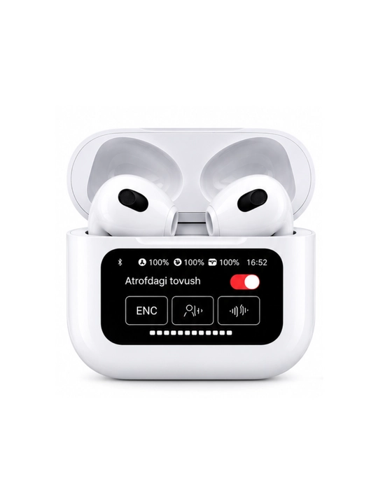A Pods Simsiz quloqchinlar Pro 3, sensorli, iPhone va Android uchun, Bluetooth