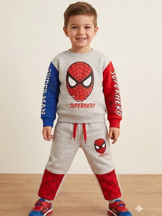 Bolalar sport kostyumi Spider-Man, o‘g‘il bolalar uchun, kofta va shim