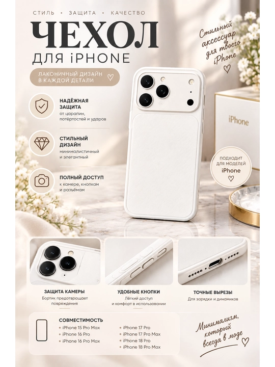 Чехол для iPhone без MagSafe 18 Pro Max - 