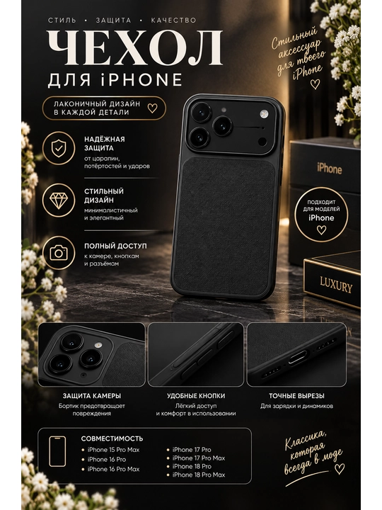 Чехол для iPhone без MagSafe 18 Pro Max - 