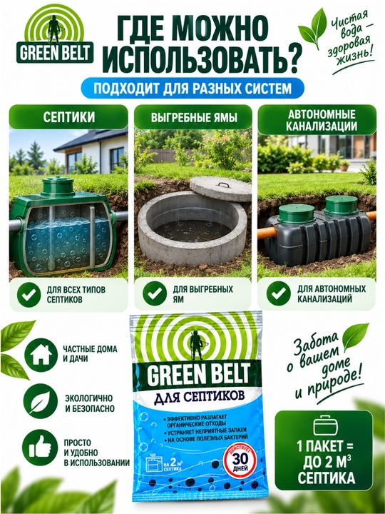 GREEN BELT — средство для септиков и дачных туалетов
