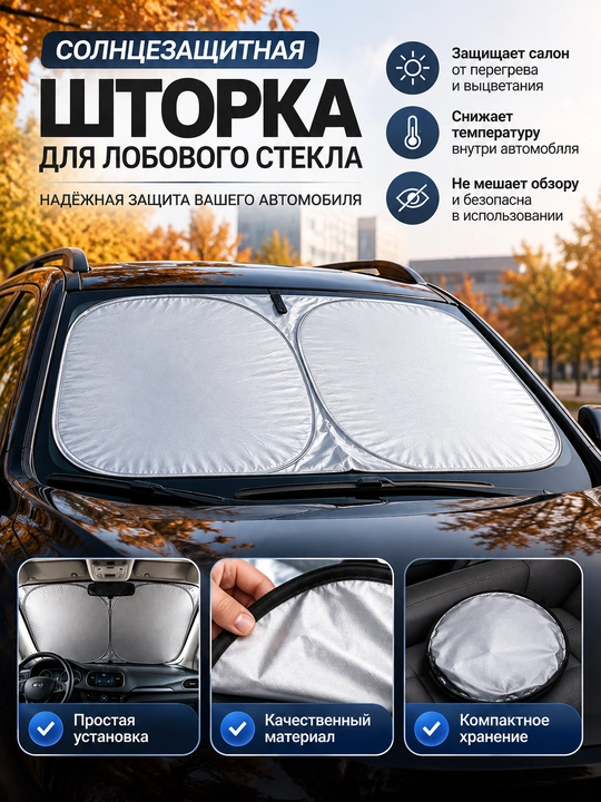 Avtomobil uchun quyoshdan himoya qiluvchi parda - 