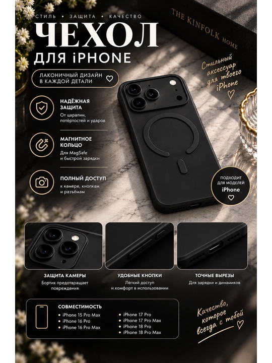 Чехол MagSafe для iPhone 18 Pro Max / 18 Pro / 17 Pro Max / 17 Pro - 