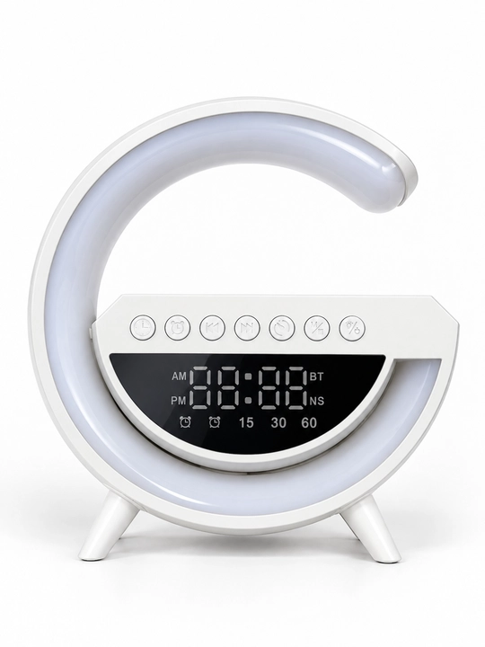 Mini3401 simsiz quvvatlash moslamasi, LED tungi chiroq va soatli Bluetooth karnay