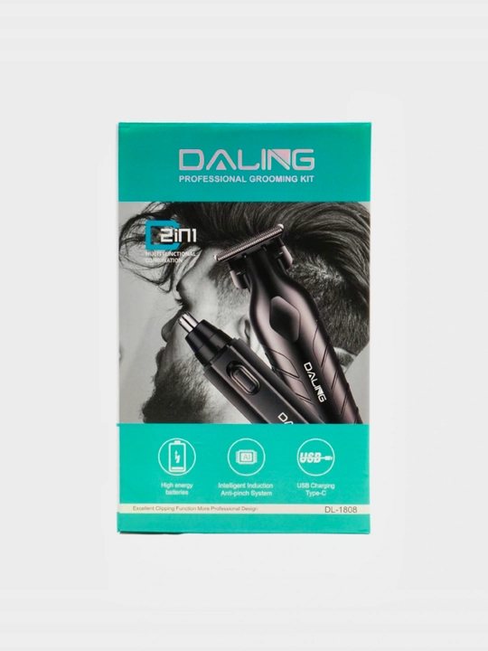 Триммер Daling для стрижки волос и бороды, T-образные лезвия, Smart-дисплей, USB-зарядка
