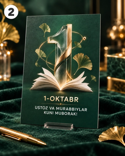Открытка ко Дню учителя А5, матовый картон, 300 г, 1 шт
