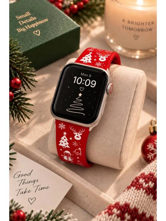 Ремешок для Apple Watch «Красное Рождество», 38/40/41/42 и 42/44/45/46/49 мм - 