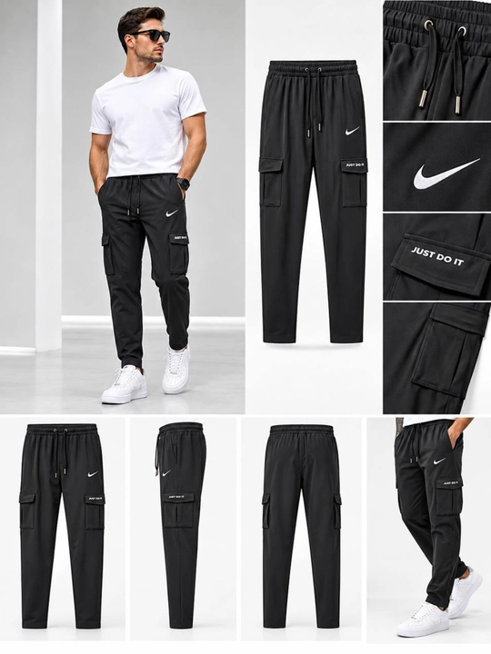 Мужские брюки Cargo Jogger – спортивный стиль, большие размеры 48–56, 3 цвета - 