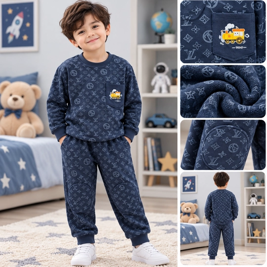 Bolalar uchun o'zgacha dizayindagi kashemir pijama - 