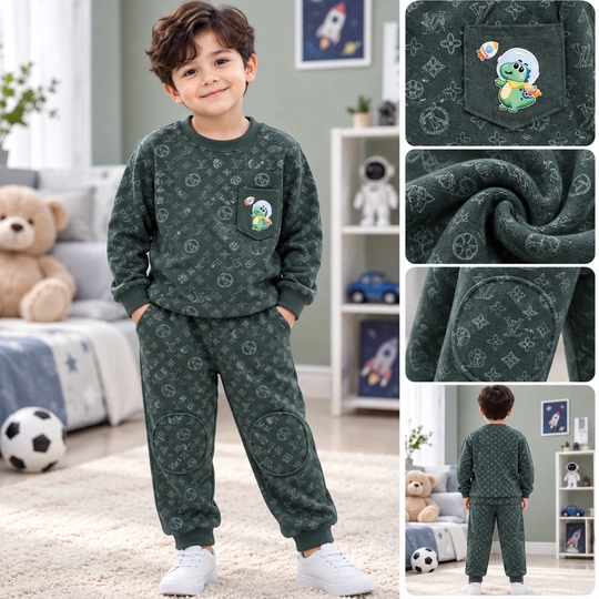 Bolalar uchun o'zgacha dizayindagi kashemir pijama - 