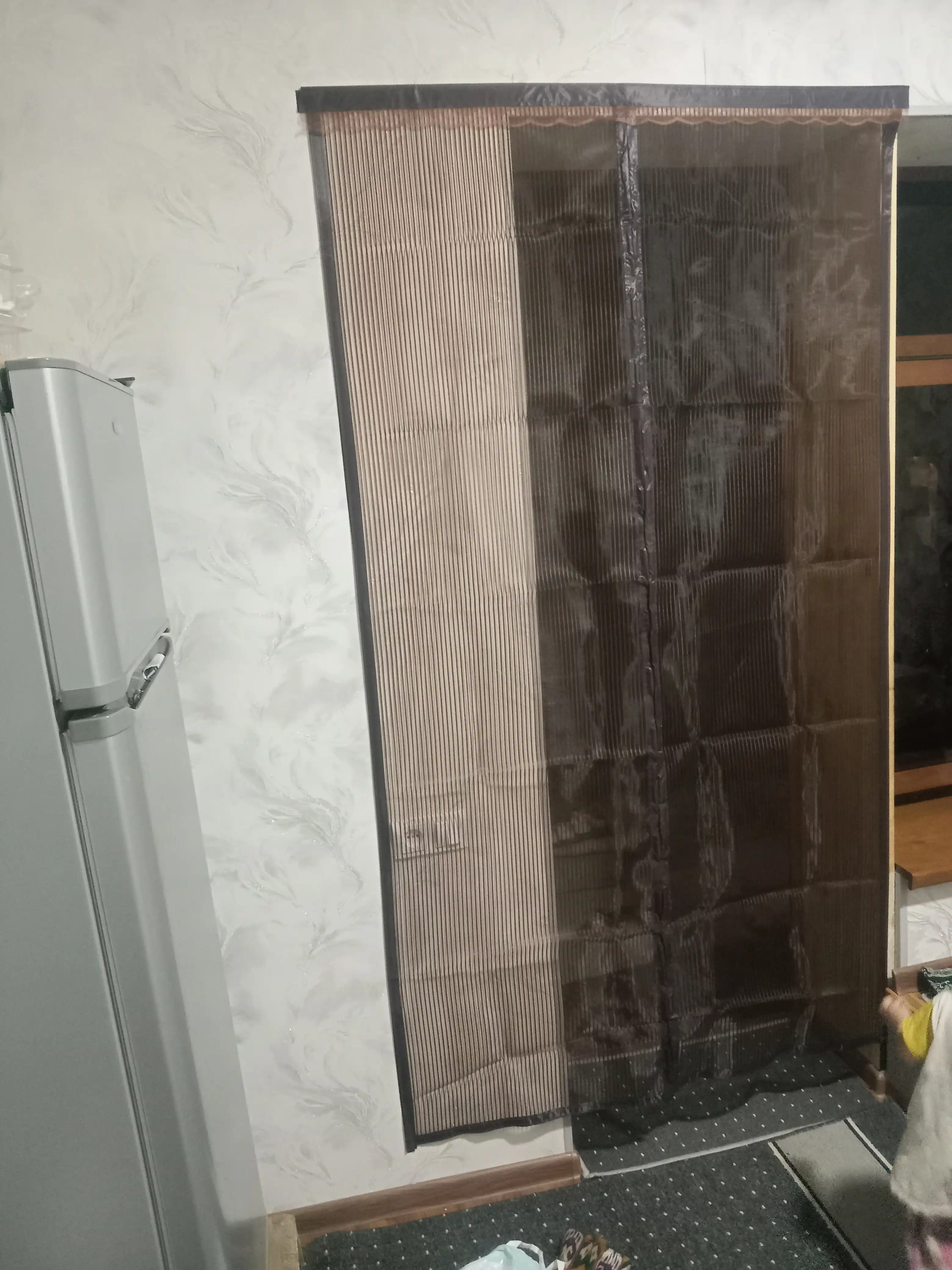 Magnitli eshik uchun chivinga qarshi to'r, 120 * 210 sm va 100 *210 sm issiq saqlovchi