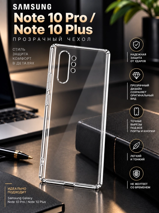 Samsung Note 10 Plus / Note 10 Pro smartfoni uchun g'ilof