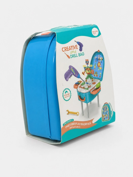 Drel bilan Creative Little Drill Bag to‘plami, 3+ dastgohli ryukzak