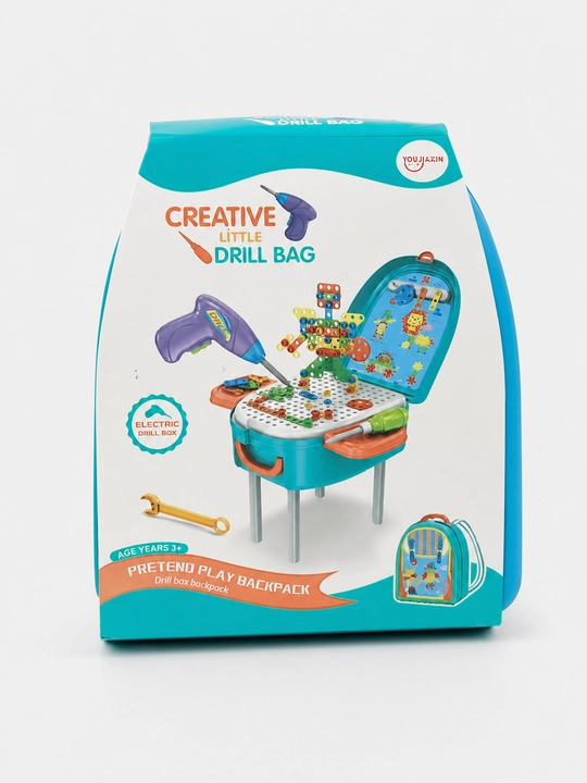 Drel bilan Creative Little Drill Bag to‘plami, 3+ dastgohli ryukzak