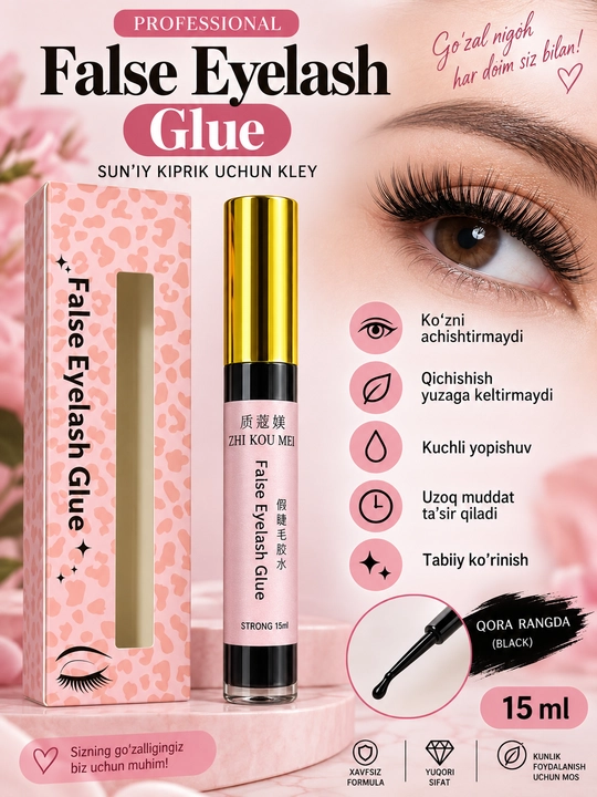 Sun’iy kipriklar uchun professional yelim - 