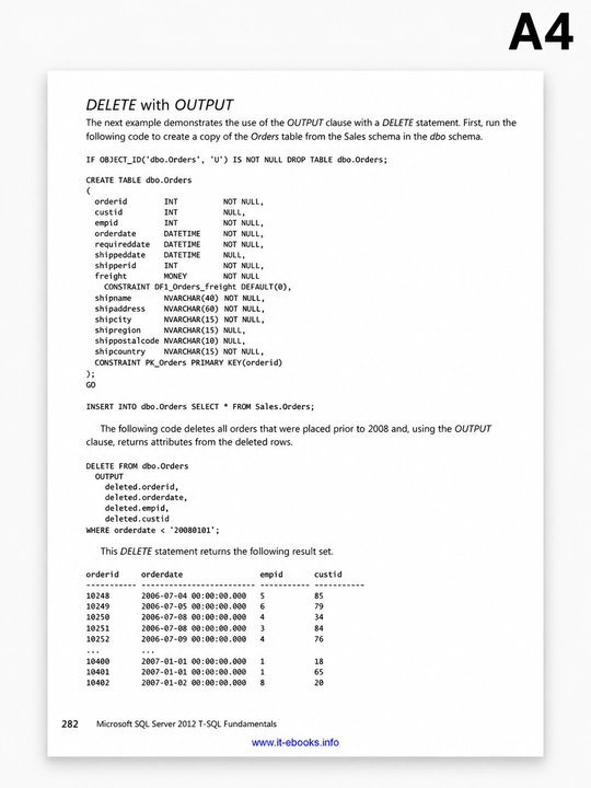 Основы T-SQL в Microsoft SQL Server 2012