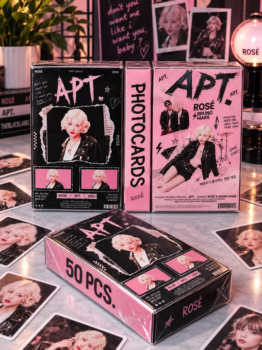 K-pop, BTS, Blackpink, Babymonster Lomo Cards, Photocards Lomo Karta 50 dona, qutida