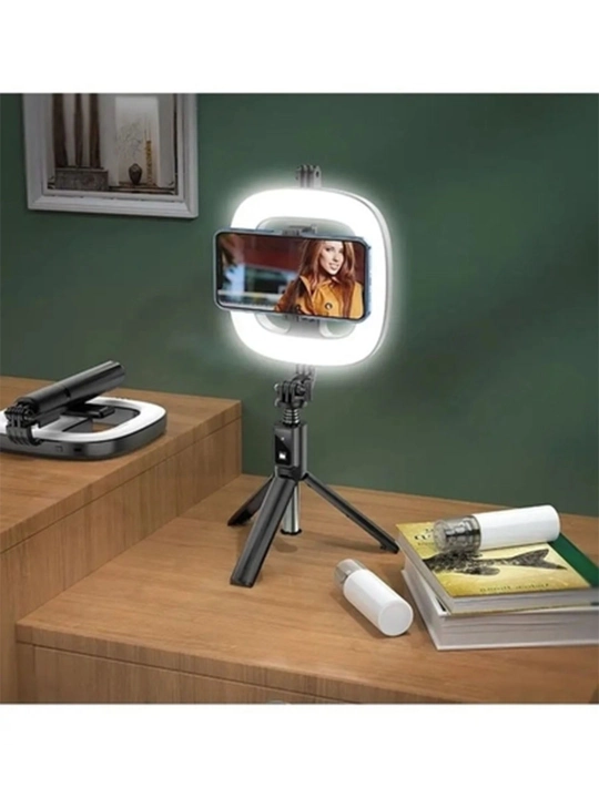 Ring Light 6 dyuymli LED halqa chiroq, shtativ, selfi tayoqchasi, telefon ushlagich