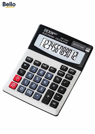 Настольный калькулятор DEXIN DM-1200V, 12 разрядов, большой дисплей - 