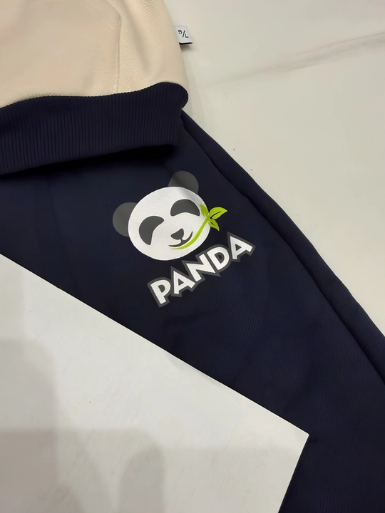 O‘g‘il bolalar uchun Panda sport kostyumi, xudi va shim komplekti, ichki nachos bilan