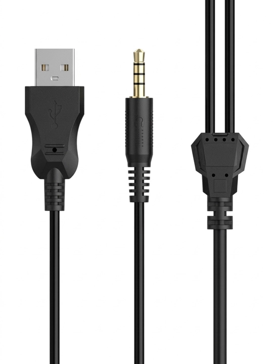 Gaming quloqchin GM2, mikrofonli, RGB yoritish, 3.5 mm + USB, kompyuter uchun