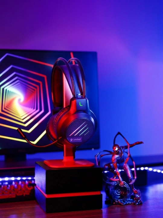 Gaming quloqchin GM2, mikrofonli, RGB yoritish, 3.5 mm + USB, kompyuter uchun