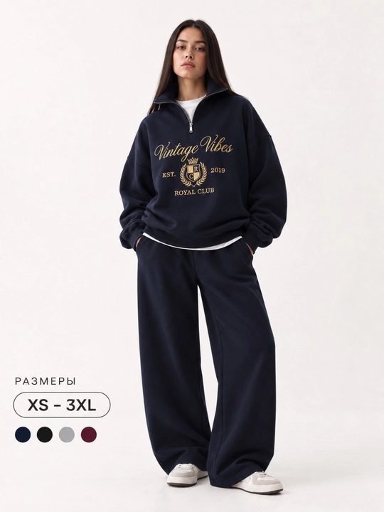 Ayollar sport kostyumi, svitshot va shimlari, to‘plam, o‘lchamlari: XS-S-M-L-XL-3XL