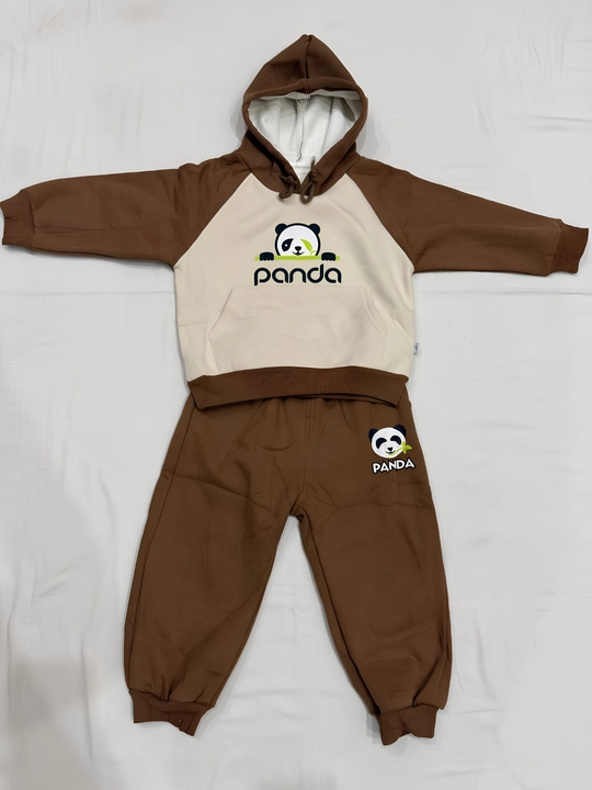 O‘g‘il bolalar uchun Panda sport kostyumi, xudi va shim komplekti, ichki nachos bilan