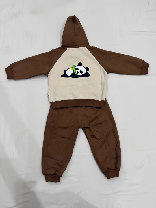 O‘g‘il bolalar uchun Panda sport kostyumi, xudi va shim komplekti, ichki nachos bilan