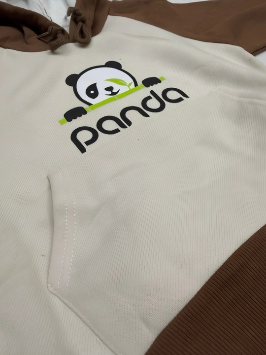 O‘g‘il bolalar uchun Panda sport kostyumi, xudi va shim komplekti, ichki nachos bilan