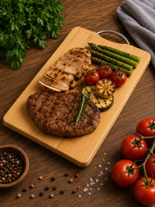 Разделочная доска из бамбука для кухни, овощей, мяса и хлеба, прочная и удобная для дома