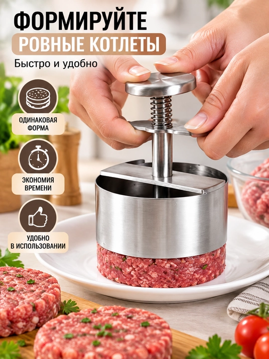 Пресс для котлет из нержавеющей стали — форма для бургеров