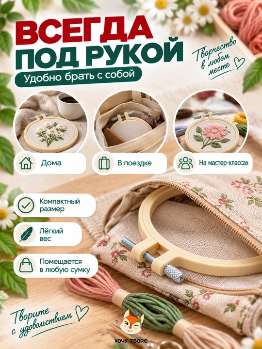 Пяльцы для вышивания пластиковые