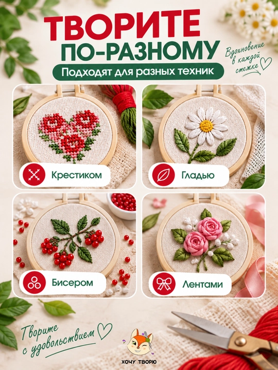 Пяльцы для вышивания пластиковые