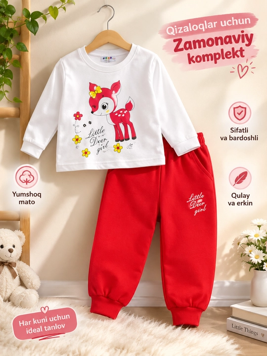 Комплект-двойка для девочек,осенний набор одежды для девочек 1-2-3 лет, детская одежда
