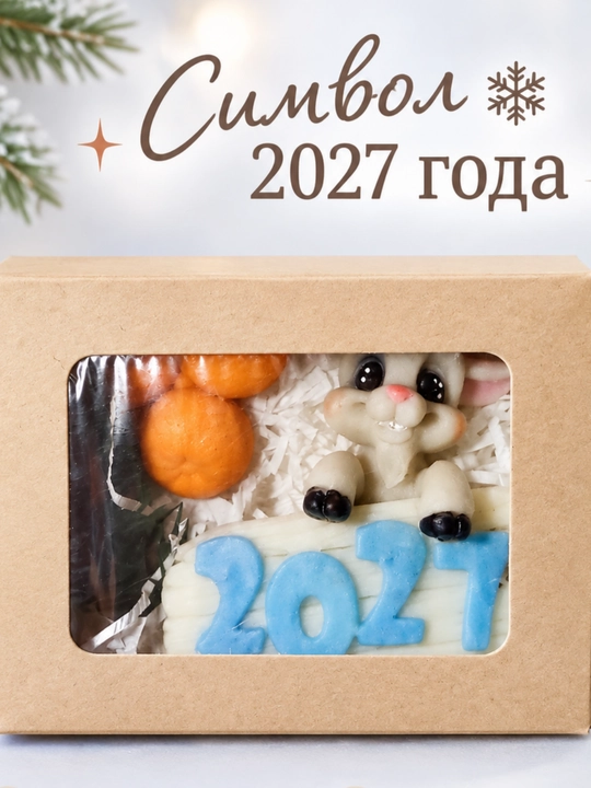 Kozlik 2027 sovuni - yil ramzi, qo‘lda yasalgan yangi yil sovg‘asi