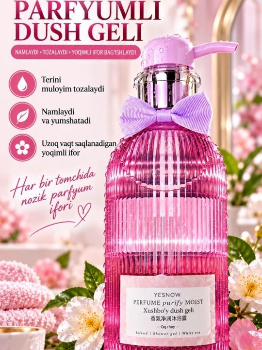 Dush geli YESNOW Perfume Purify Moist White Tea, oq choy ifori - 