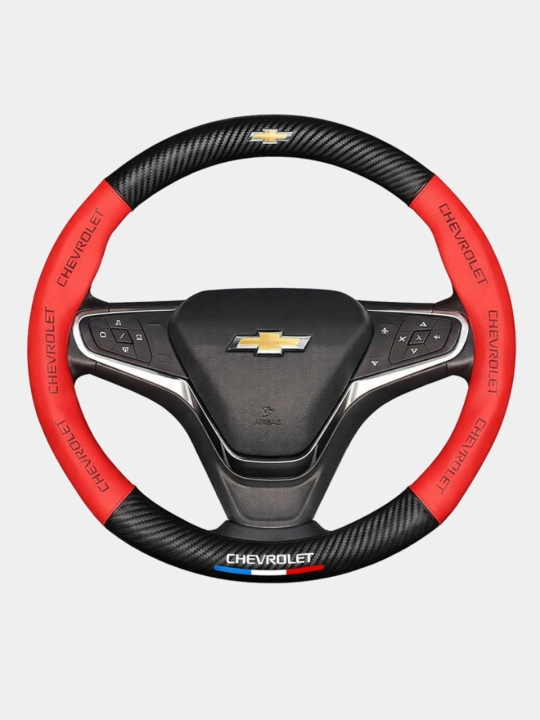 Чехол на руль автомобиля, с логотипом Chevrolet и без логотипа, карбон