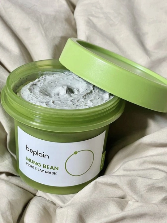 Успокаивающая глинянная маска для сужения пор Beplain Mung Bean Pore Clay Mask - 