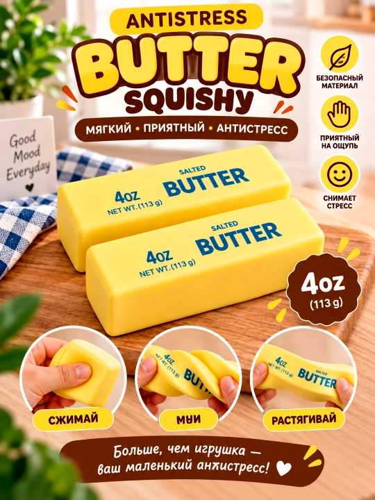 Антистресс мягкие игрушки Butter Squish - 