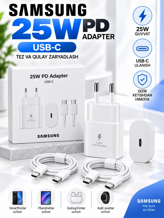Zaryadlash kabeli va adapterlari uchun amaliy aksessuarlar