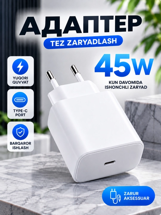 Zaryadlash kabeli va adapterlari uchun amaliy aksessuarlar